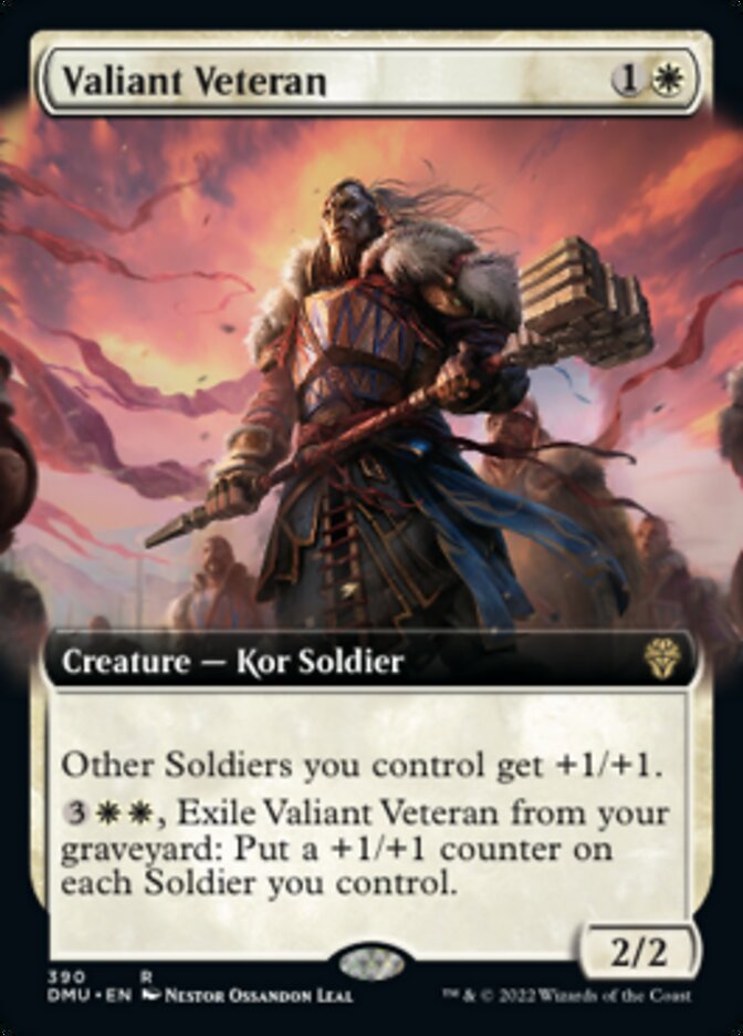 Valiant Veteran (Extended Art) [Dominaria United] | Magic Magpie