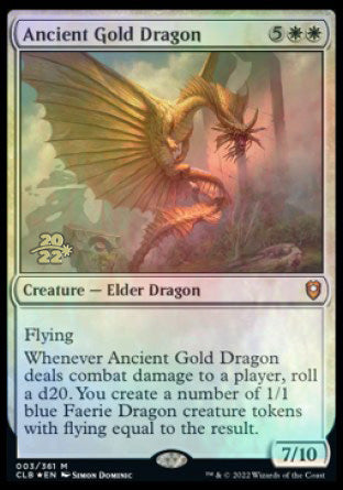 Ancient Gold Dragon [Commander Legends: Battle for Baldur's Gate Prerelease Promos] | Magic Magpie