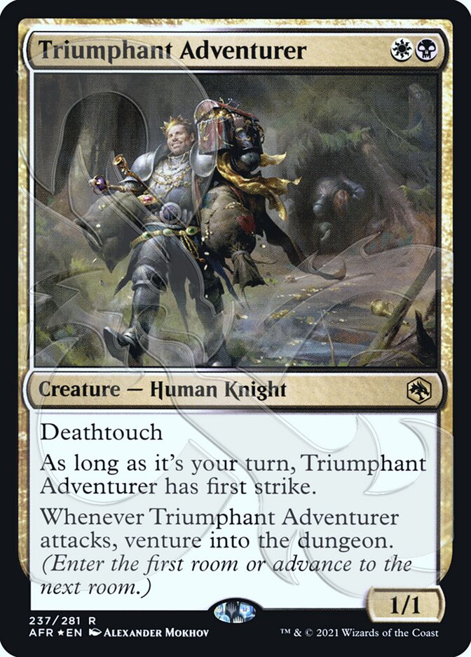 Triumphant Adventurer (Ampersand Promo) [Dungeons & Dragons: Adventures in the Forgotten Realms Promos] | Magic Magpie