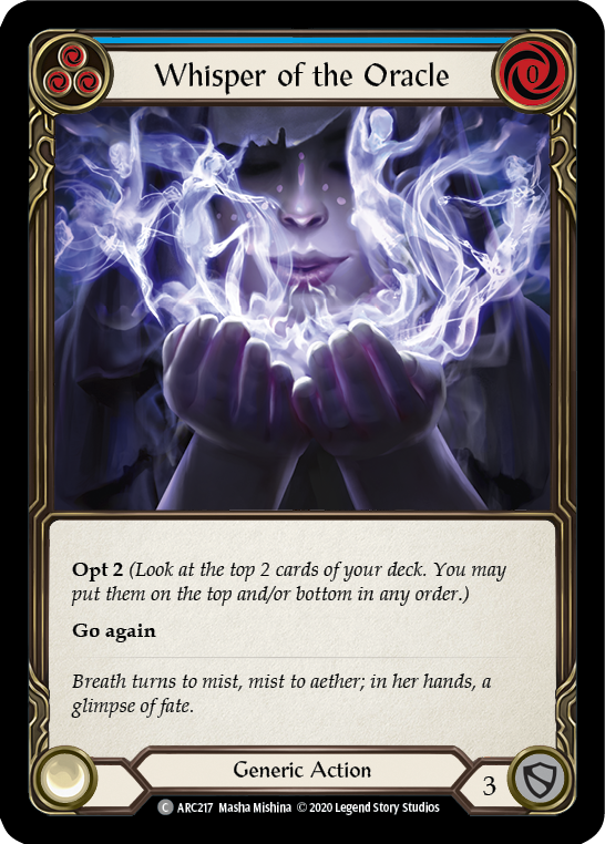 Whisper of the Oracle (Blue) [U-ARC217] Unlimited Normal | Magic Magpie
