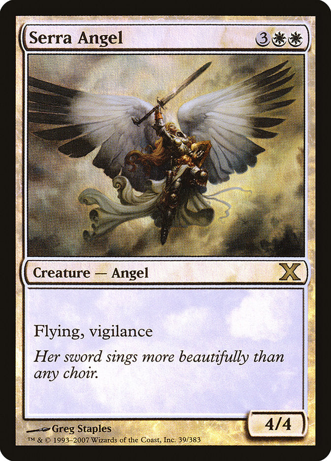 Serra Angel (Premium Foil) [Tenth Edition] | Magic Magpie