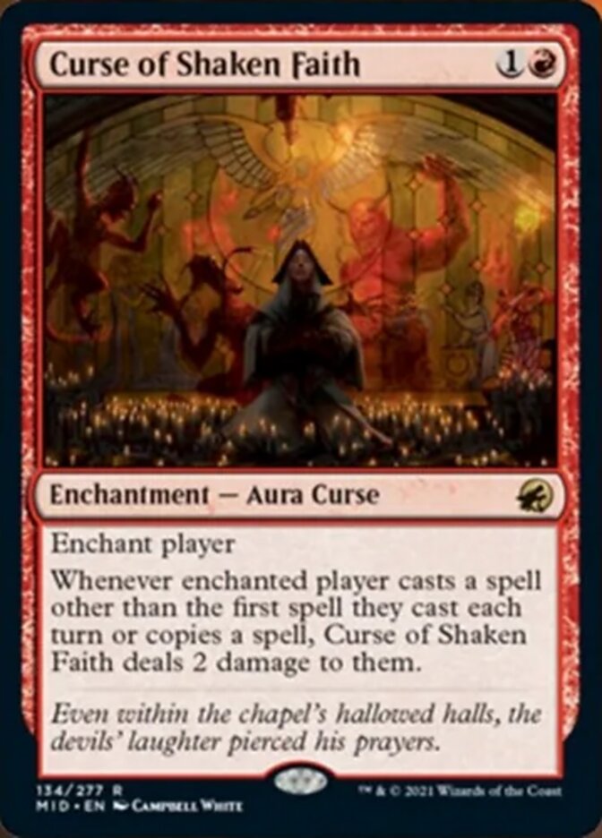 Curse of Shaken Faith [Innistrad: Midnight Hunt] | Magic Magpie