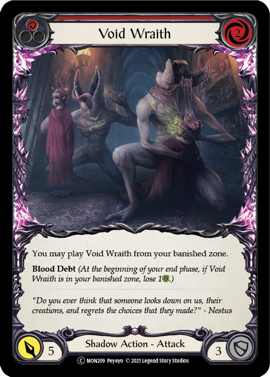 Void Wraith (Red) (Rainbow Foil) [U-MON209-RF] Unlimited Rainbow Foil | Magic Magpie