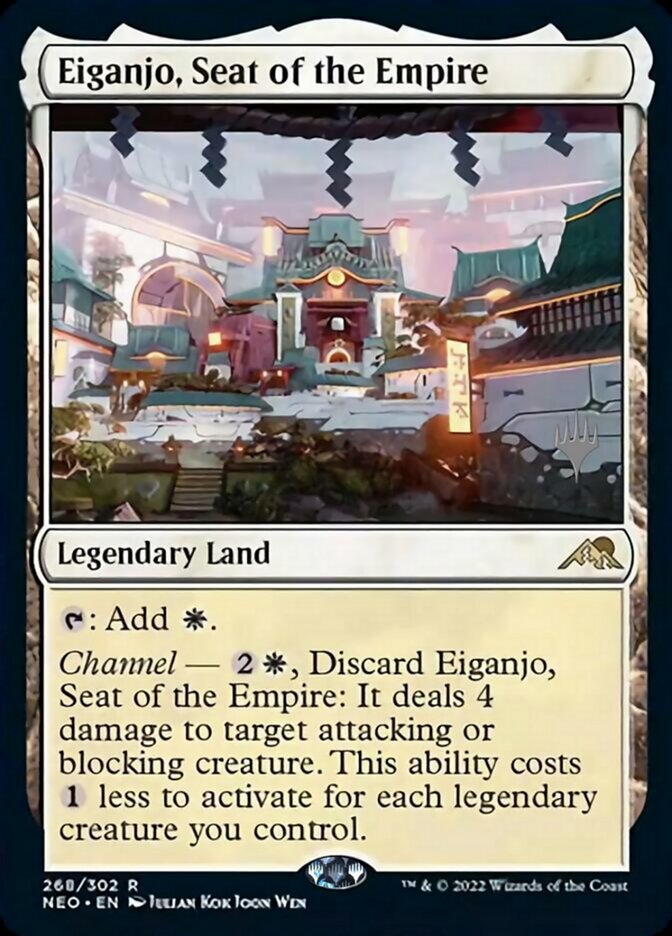 Eiganjo, Seat of the Empire (Promo Pack) [Kamigawa: Neon Dynasty Promos] | Magic Magpie