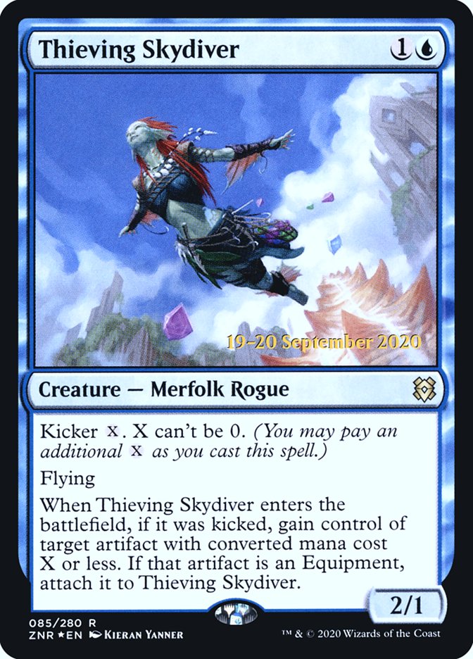 Thieving Skydiver  [Zendikar Rising Prerelease Promos] | Magic Magpie