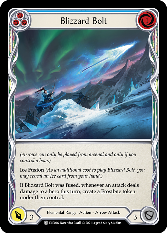 Blizzard Bolt (Blue) [ELE046] (Tales of Aria)  1st Edition Rainbow Foil | Magic Magpie