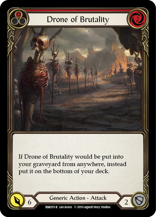 Drone of Brutality (Red) [RNR015-R] (Rhinar Hero Deck)  1st Edition Normal | Magic Magpie