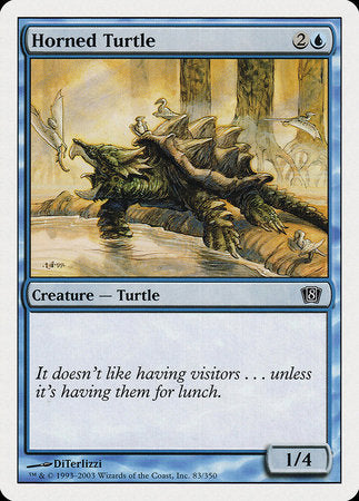 Horned Turtle [Eighth Edition] | Magic Magpie