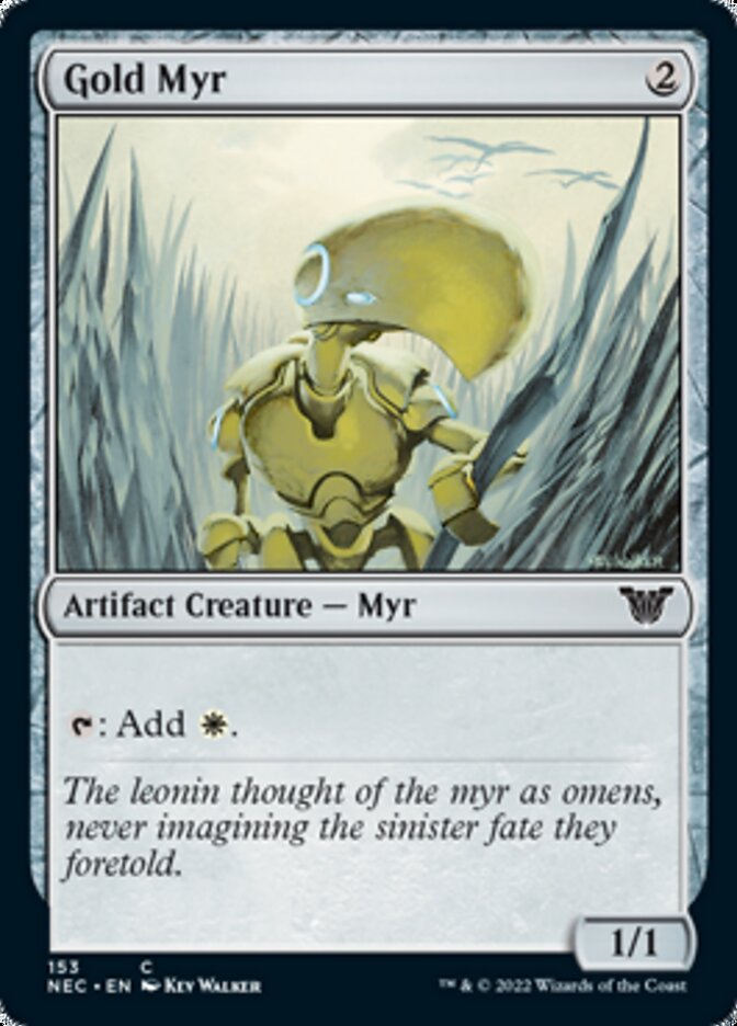 Gold Myr [Kamigawa: Neon Dynasty Commander] | Magic Magpie
