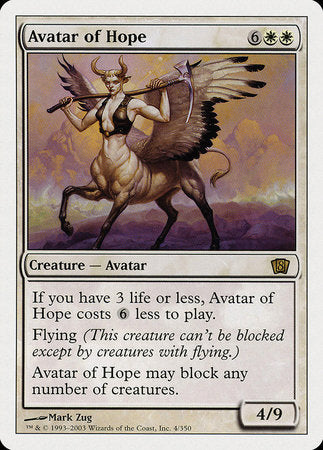 Avatar of Hope [Eighth Edition] | Magic Magpie