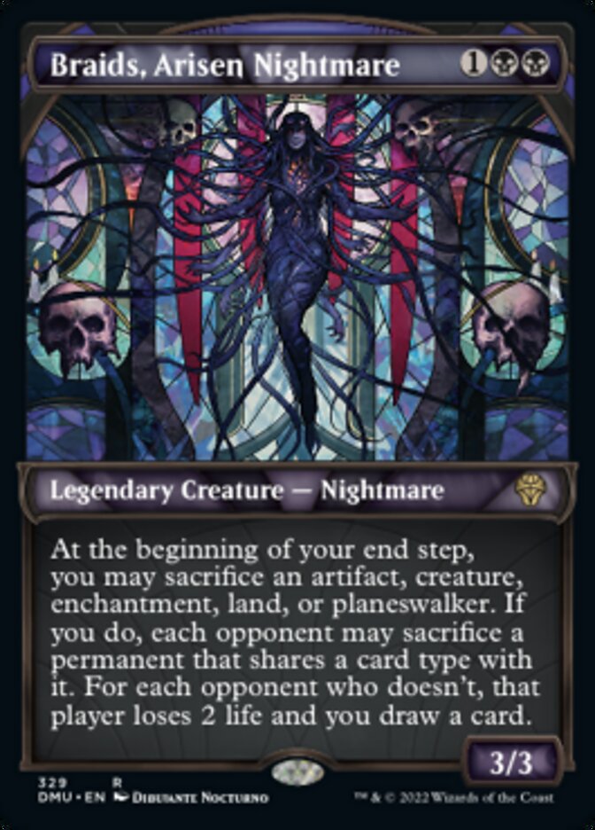 Braids, Arisen Nightmare (Showcase Textured) [Dominaria United] | Magic Magpie