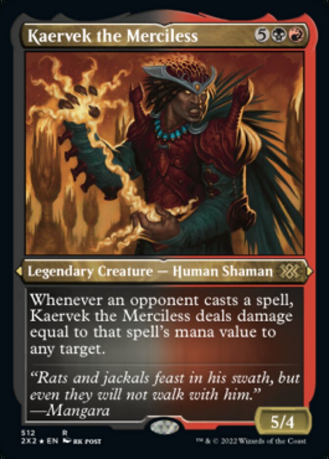 Kaervek the Merciless (Foil Etched) [Double Masters 2022] | Magic Magpie