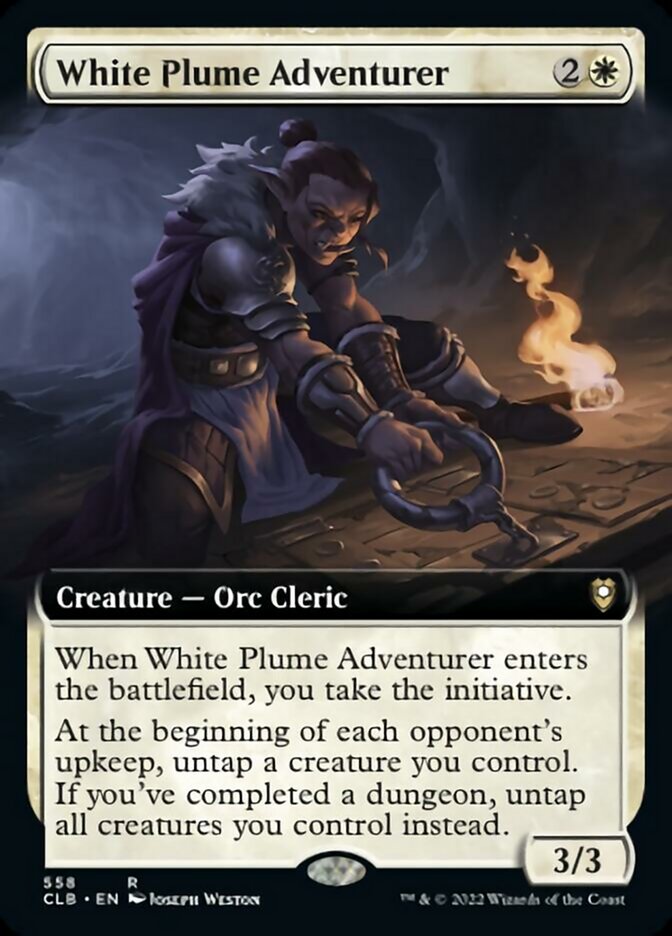 White Plume Adventurer (Extended Art) [Commander Legends: Battle for Baldur's Gate] | Magic Magpie