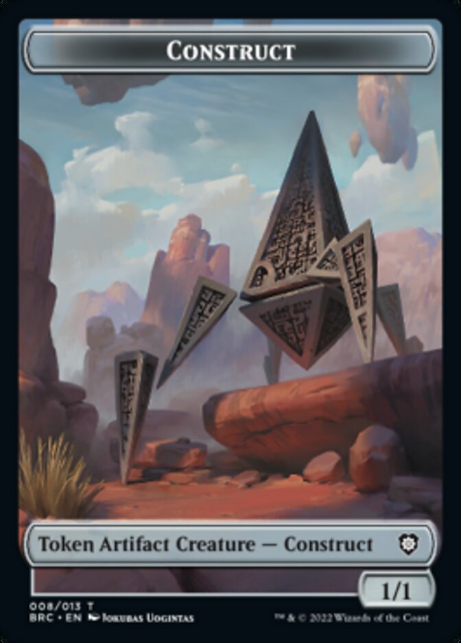 Construct (008) // Phyrexian Myr Double-Sided Token [The Brothers' War Commander Tokens] | Magic Magpie