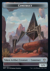 Construct (008) // Phyrexian Myr Double-Sided Token [The Brothers' War Commander Tokens] | Magic Magpie