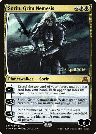 Sorin, Grim Nemesis [Shadows over Innistrad Promos] | Magic Magpie