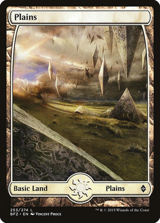 Plains (253) - Full Art [Battle for Zendikar] | Magic Magpie