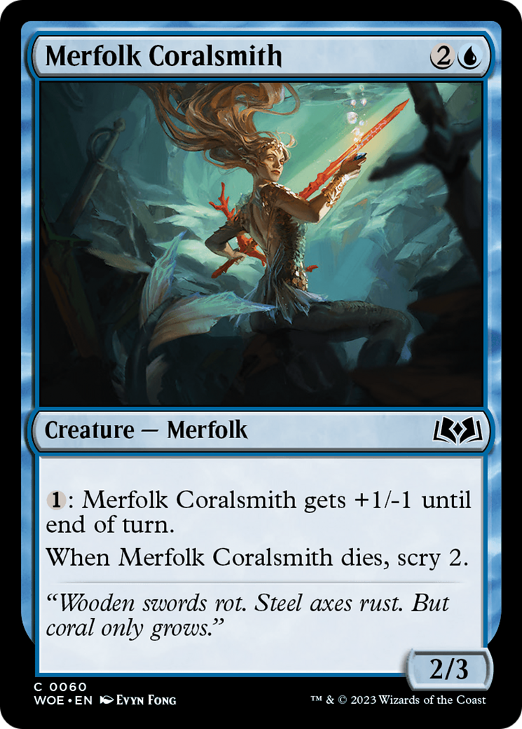 Merfolk Coralsmith [Wilds of Eldraine] | Magic Magpie
