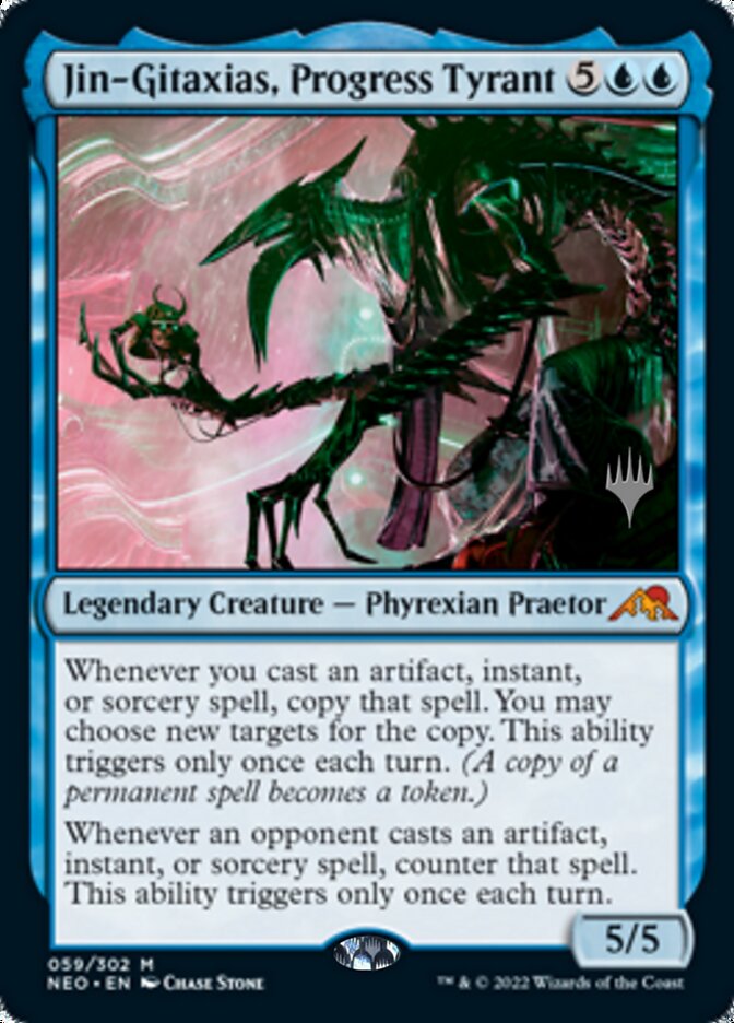 Jin-Gitaxias, Progress Tyrant (Promo Pack) [Kamigawa: Neon Dynasty Promos] | Magic Magpie