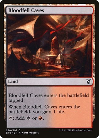 Bloodfell Caves [Commander 2019] | Magic Magpie