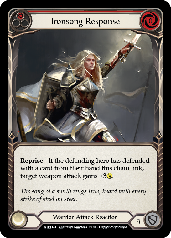 Ironsong Response (Red) [WTR132-C] Alpha Print Rainbow Foil | Magic Magpie