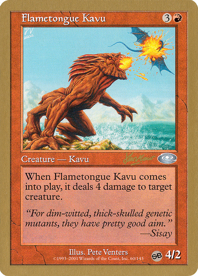 Flametongue Kavu (Sim Han How) (SB) [World Championship Decks 2002] | Magic Magpie