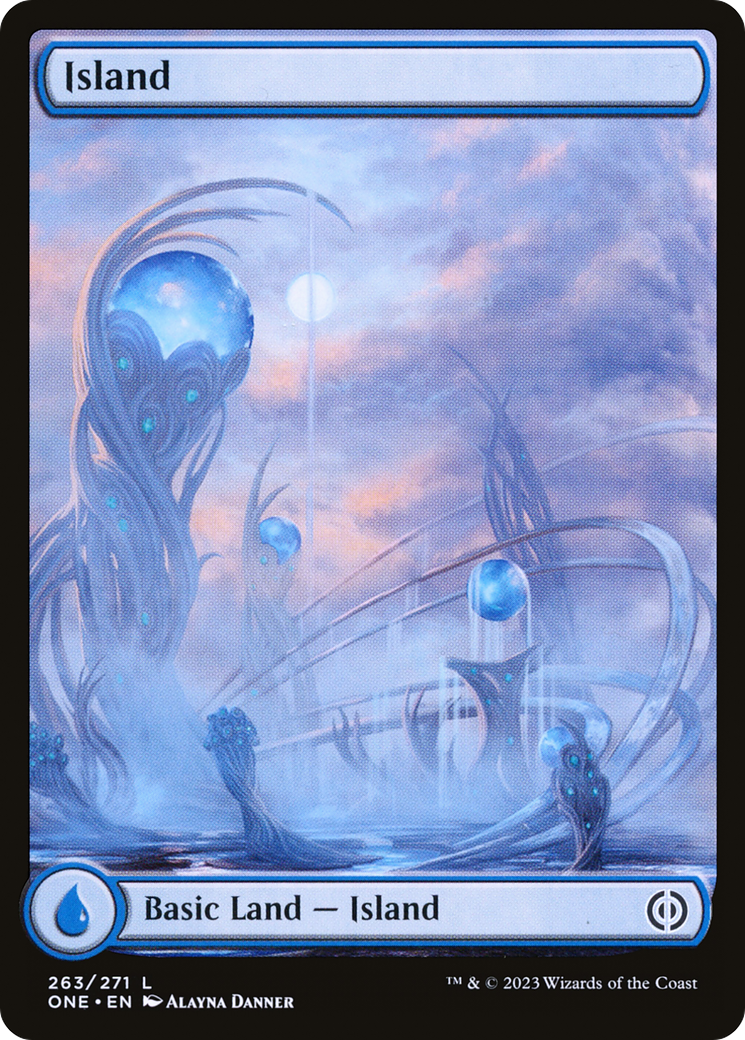 Island (263) (Full-Art) [Phyrexia: All Will Be One] | Magic Magpie