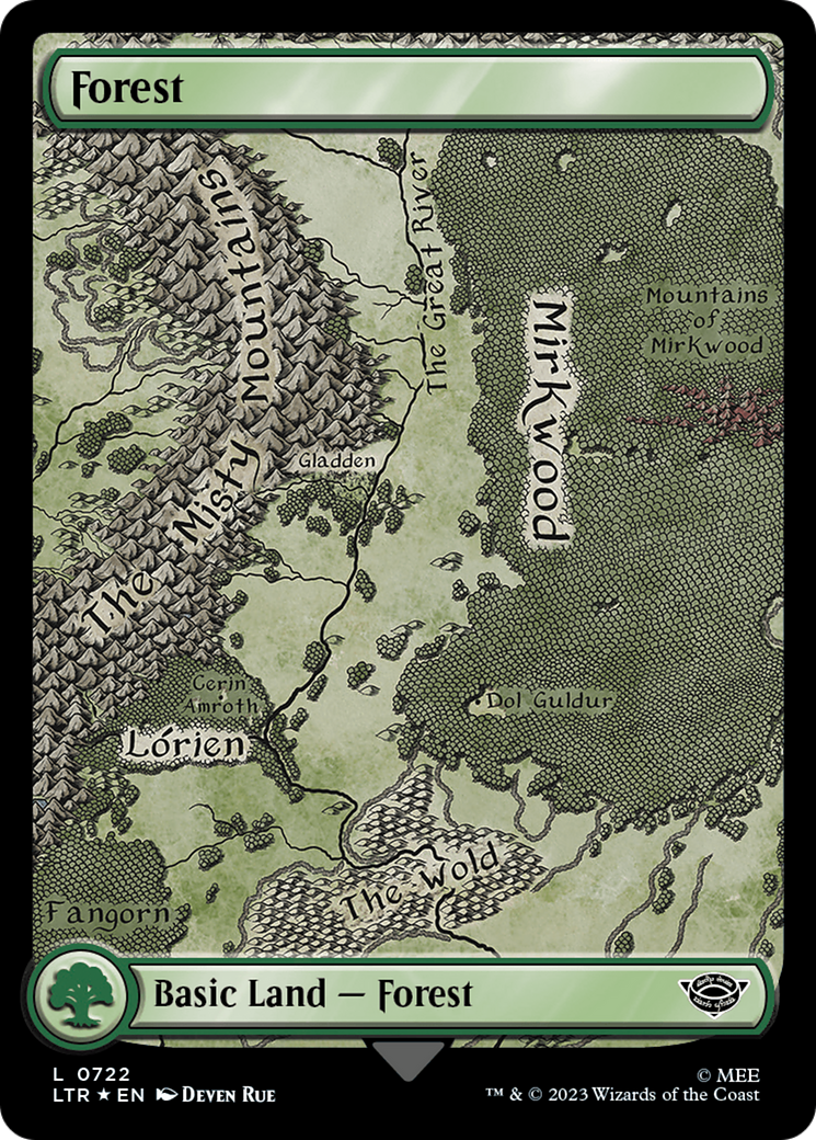 Forest (0722) (Surge Foil) [The Lord of the Rings: Tales of Middle-Earth] | Magic Magpie