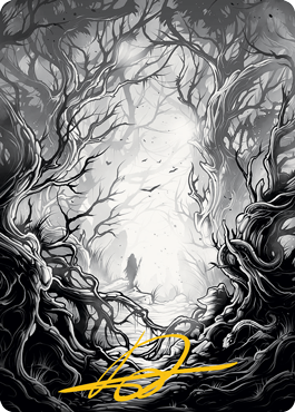 Forest 1 Art Card (Gold-Stamped Signature) [Innistrad: Midnight Hunt Art Series] | Magic Magpie