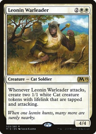 Leonin Warleader [Core Set 2019] | Magic Magpie