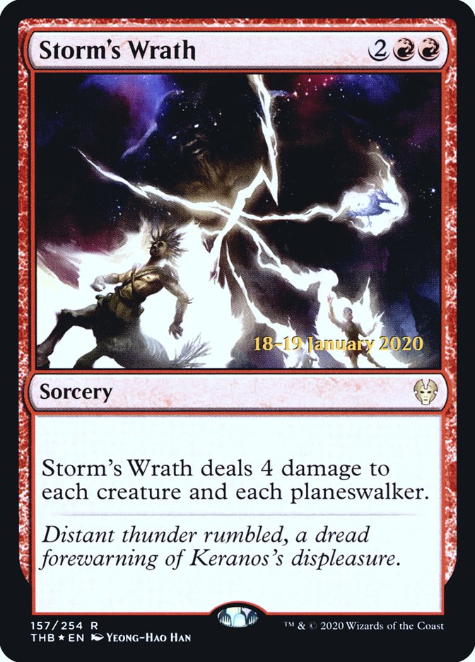 Storm's Wrath [Theros Beyond Death Prerelease Promos] | Magic Magpie