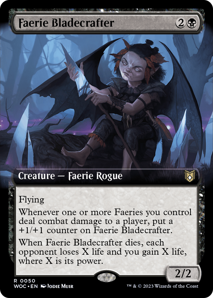 Faerie Bladecrafter (Extended Art) [Wilds of Eldraine Commander] | Magic Magpie