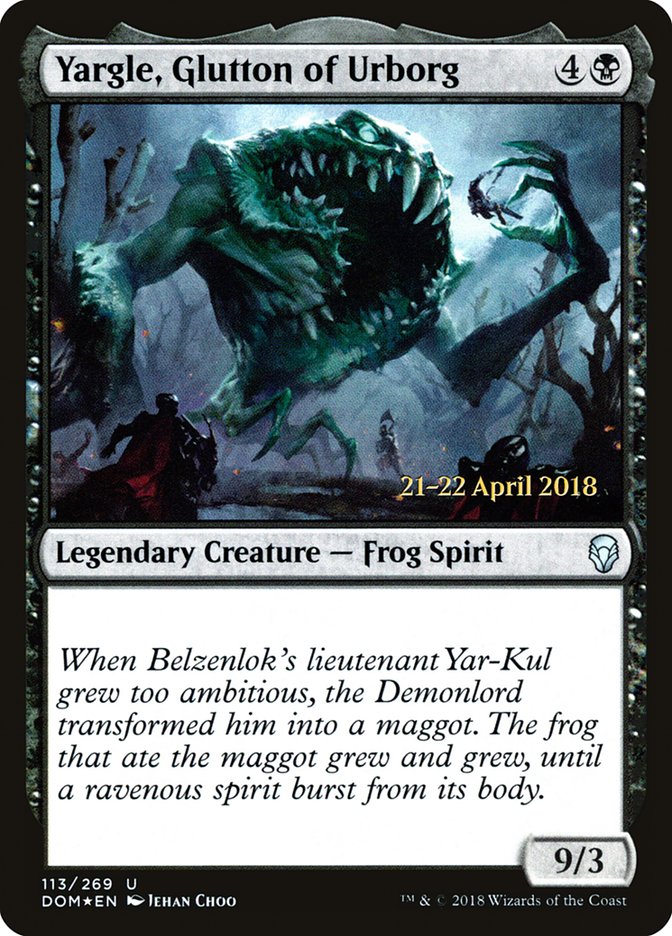 Yargle, Glutton of Urborg  [Dominaria Prerelease Promos] | Magic Magpie