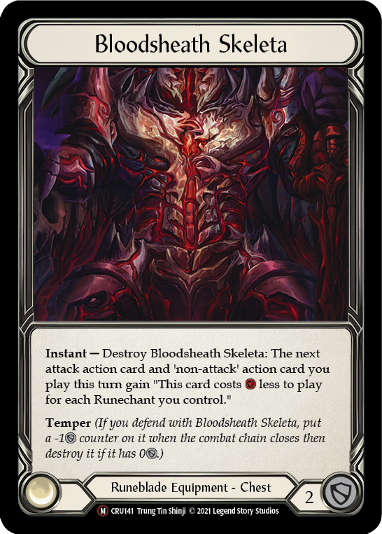 Bloodsheath Skeleta (Rainbow Foil) [U-CRU141-RF] Unlimited Rainbow Foil | Magic Magpie