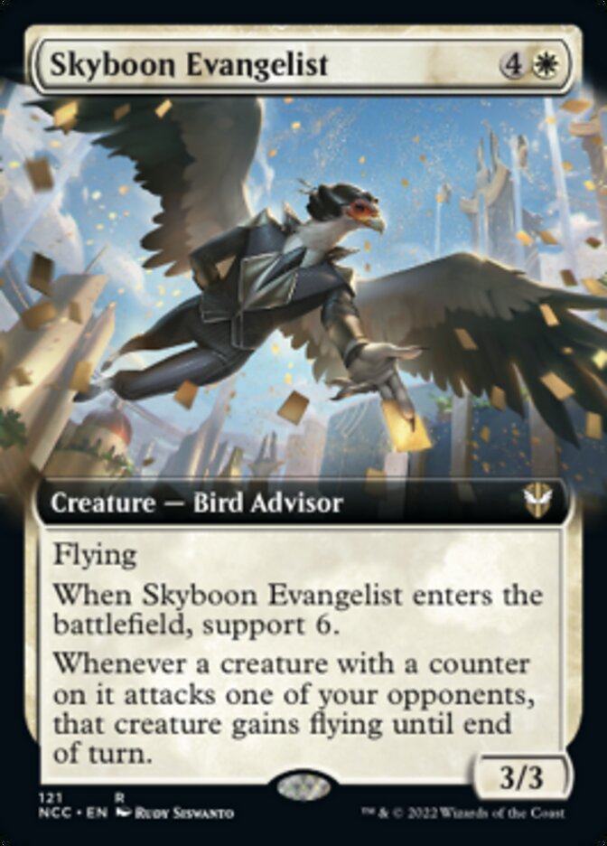 Skyboon Evangelist (Extended Art) [Streets of New Capenna Commander] | Magic Magpie