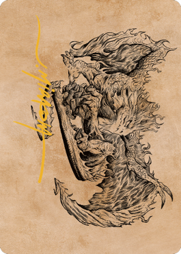 Miirym, Sentinel Wyrm Art Card (Gold-Stamped Signature) [Commander Legends: Battle for Baldur's Gate Art Series] | Magic Magpie