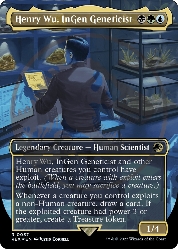 Henry Wu, InGen Geneticist Emblem (Borderless) [Jurassic World Collection Tokens] | Magic Magpie