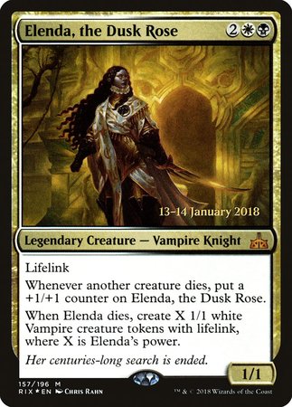 Elenda, the Dusk Rose [Rivals of Ixalan Promos] | Magic Magpie