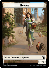 Zombie Knight // Human (6) Double-Sided Token [March of the Machine Commander Tokens] | Magic Magpie