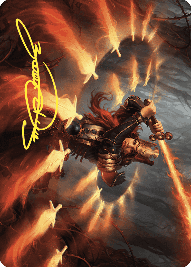Heartflame Duelist Art Card (Gold-Stamped Signature) [Wilds of Eldraine Art Series] | Magic Magpie