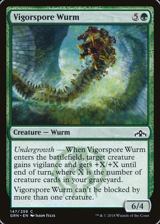 Vigorspore Wurm [Guilds of Ravnica] | Magic Magpie