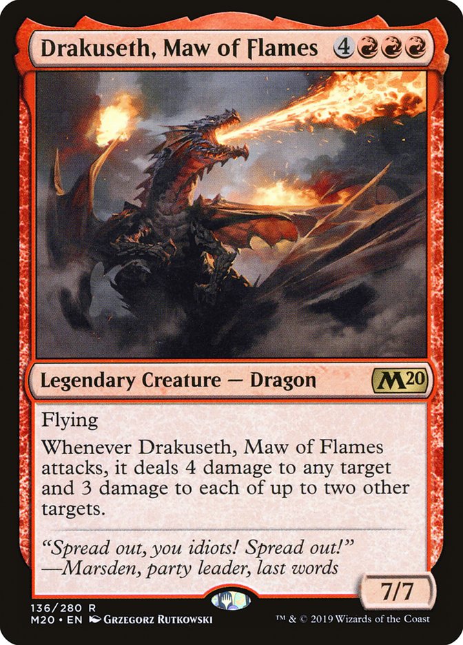 Drakuseth, Maw of Flames [Core Set 2020] | Magic Magpie