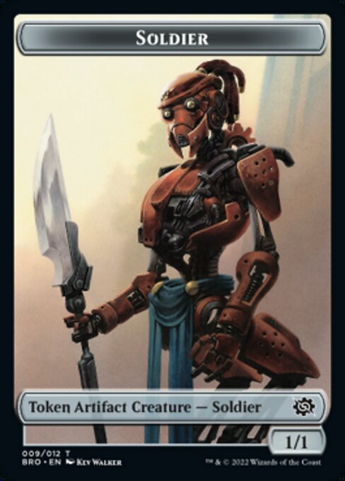 Powerstone // Soldier (009) Double-Sided Token [The Brothers' War Tokens] | Magic Magpie