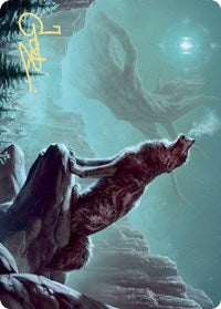Sarulf's Packmate Art Card (Gold-Stamped Signature) [Kaldheim: Art Series] | Magic Magpie