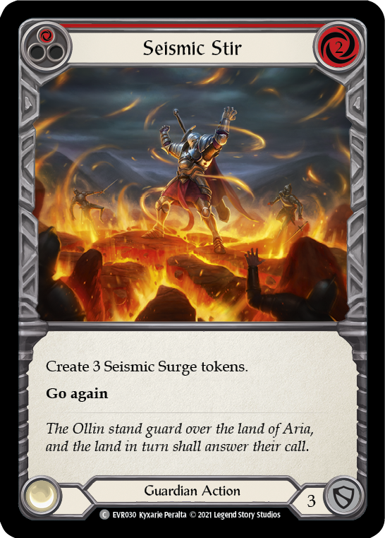 Seismic Stir (Red) [EVR030] (Everfest)  1st Edition Rainbow Foil | Magic Magpie