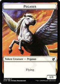 Pegasus // Human Double-sided Token [Commander 2019 Tokens] | Magic Magpie