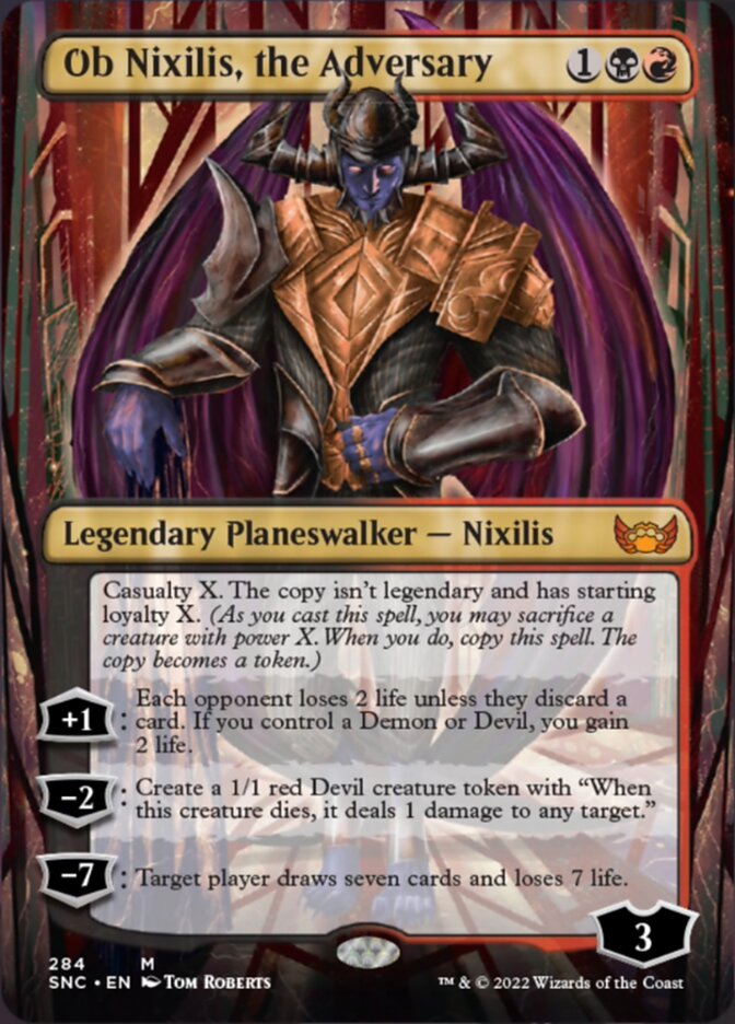 Ob Nixilis, the Adversary (Borderless) [Streets of New Capenna] | Magic Magpie