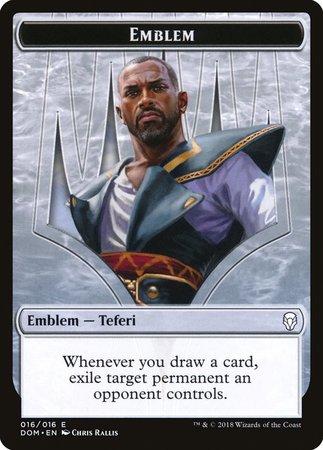 Emblem - Teferi, Hero of Dominaria [Dominaria Tokens] | Magic Magpie