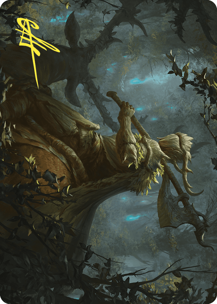Verdant Outrider Art Card (Gold-Stamped Signature) [Wilds of Eldraine Art Series] | Magic Magpie