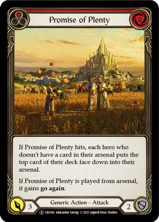 Promise of Plenty (Red) (Rainbow Foil) [U-CRU183-RF] Unlimited Rainbow Foil | Magic Magpie